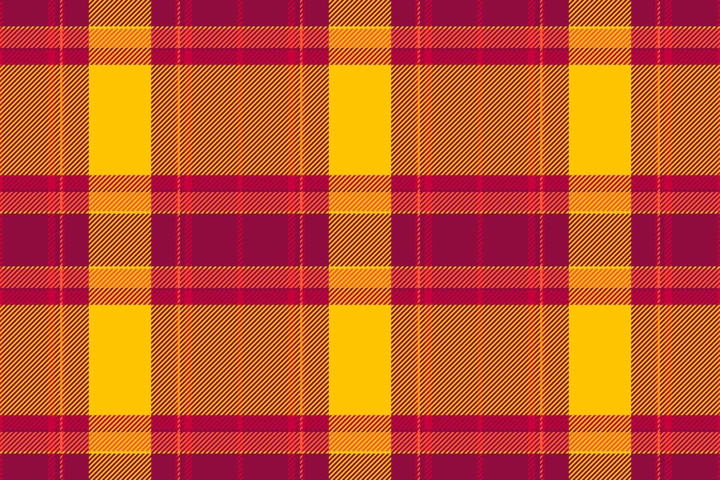 King tartan textile , ragged background texture seamless. Checker plaid check pattern fabric in pink and golden poppy colors. vector