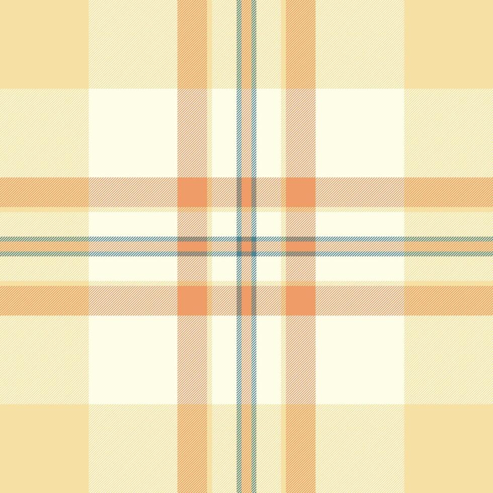 Turkish seamless plaid pattern, warp check tartan . Large background textile fabric texture in light and amber colors. vector