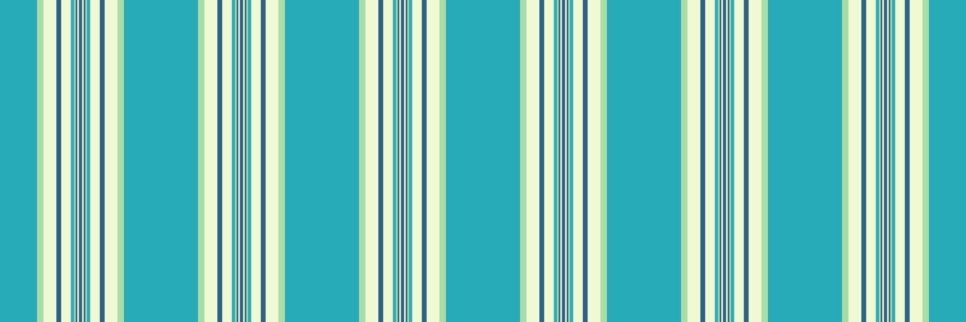 Multicolored fabric seamless texture, internet lines textile vertical. Tape background stripe pattern in light and cyan colors. vector