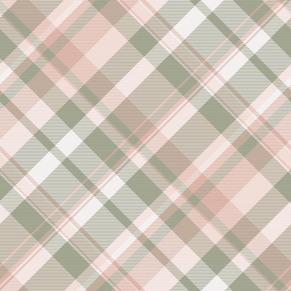 Calm textile check texture, geometry pattern fabric . Retail seamless background plaid tartan in light and pastel colors. vector
