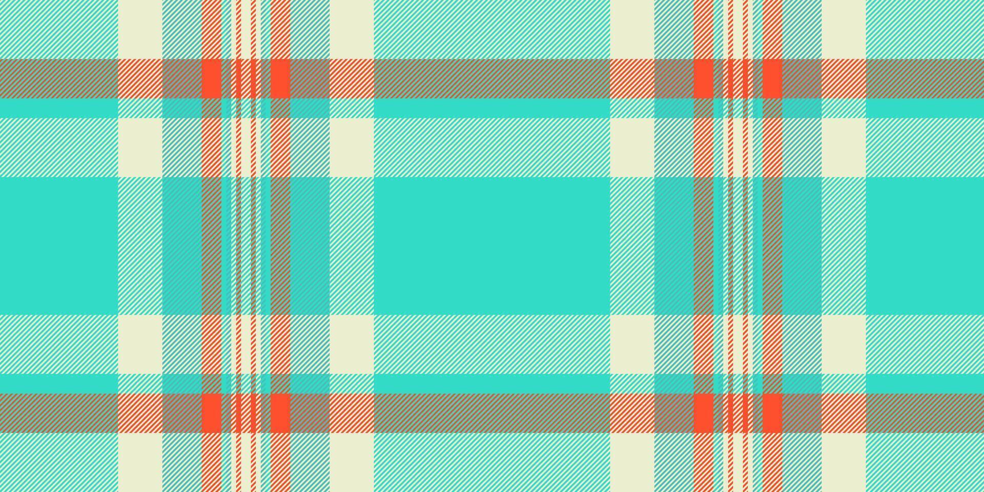 Aesthetic tartan plaid texture, volume textile background . Scottish fabric check seamless pattern in teal and light colors. vector