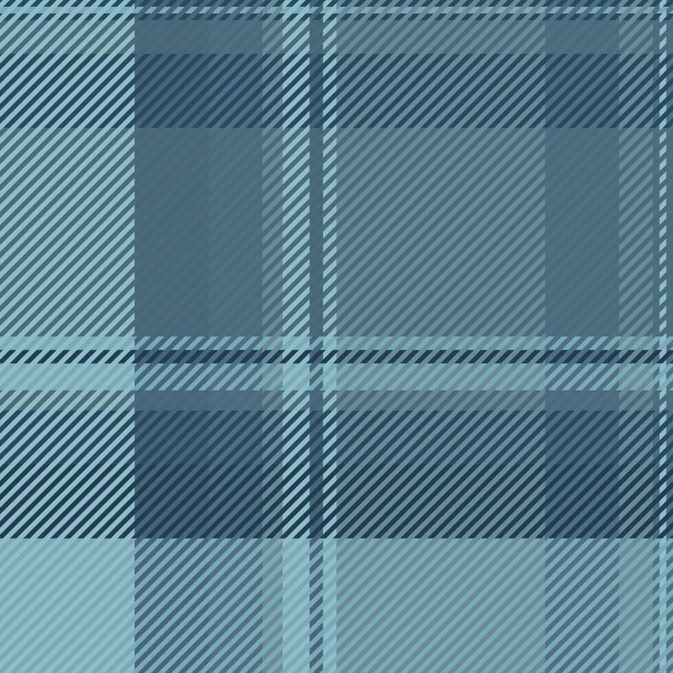 Windowpane fabric seamless, editable textile background tartan. French plaid pattern check texture in cyan and pastel colors. vector