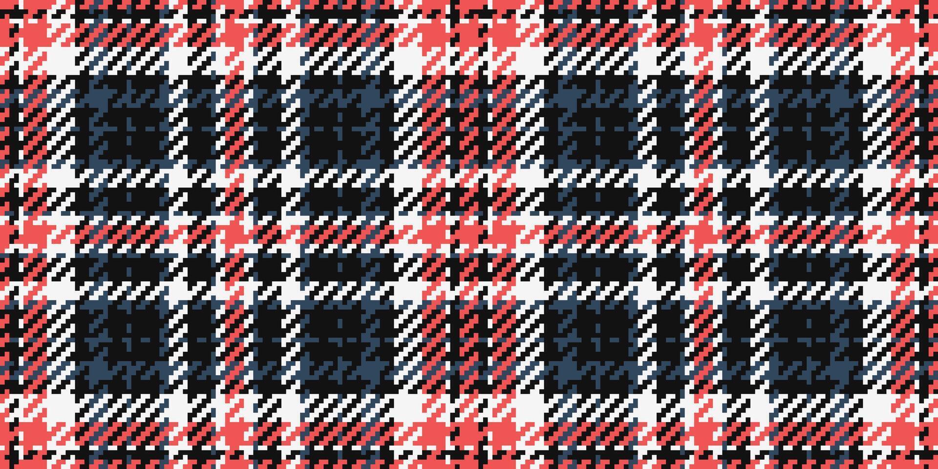 Brazil tartan pattern background, windowpane texture fabric textile. Length seamless check plaid in black and white colors. vector