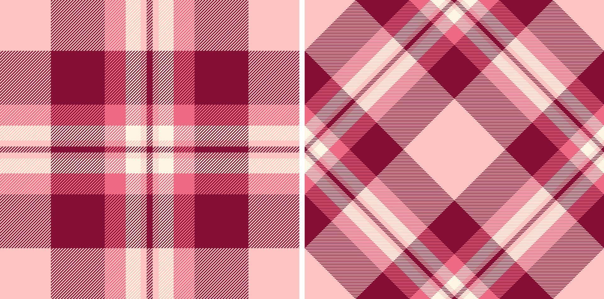 Seamless tartan textile of pattern texture check with a background fabric plaid. Set in warm colors. Eco friendly packaging ideas for products. vector