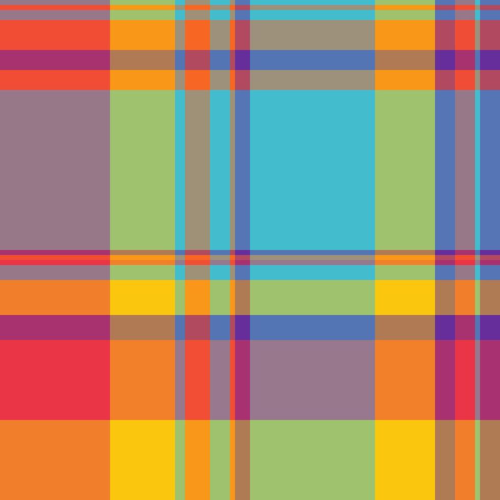 Full fabric texture textile, ornamental background check. Good seamless plaid pattern tartan in orange and pastel colors. vector