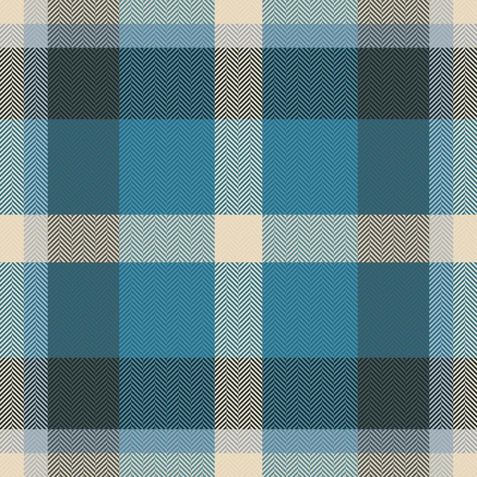 70s seamless background tartan, fiber texture plaid textile. Collage pattern fabric check in cyan and pastel colors. vector