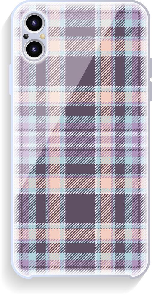 Smartphone cover design mockup. Template geometric pattern for mobile phone back part. Flat design. vector