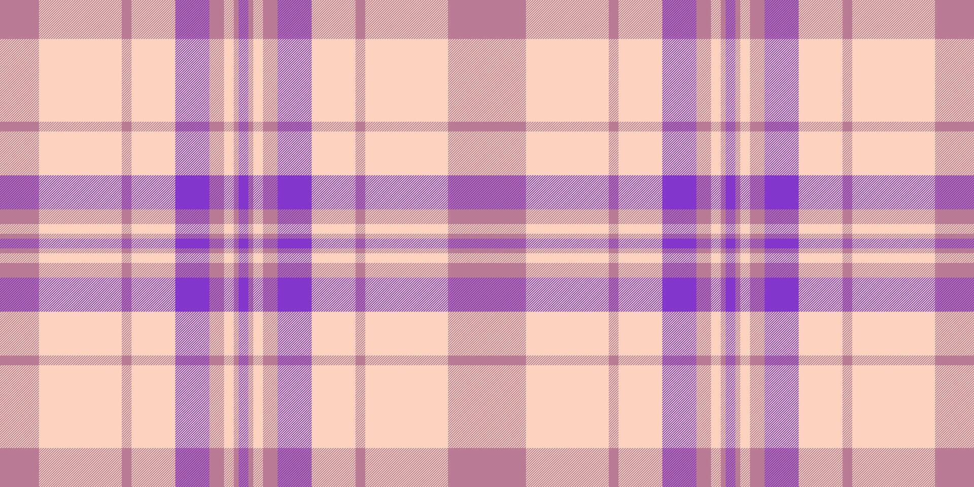 Comfortable seamless pattern, nostalgic background check fabric. Paisley texture tartan textile plaid in light and pink colors. vector