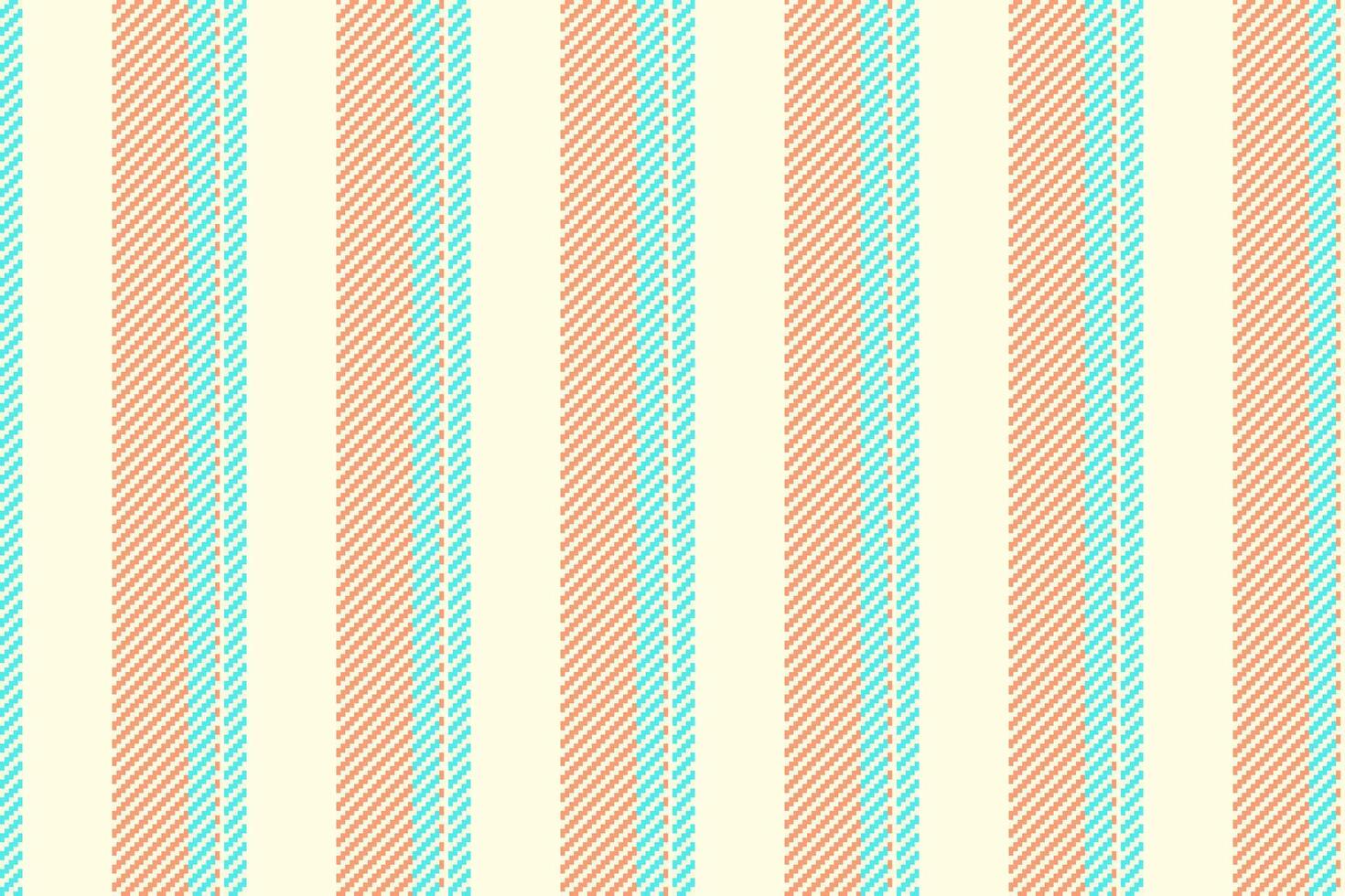 Cosy lines seamless background, vintage stripe pattern. Us vertical fabric textile texture in light yellow and light salmon colors. vector
