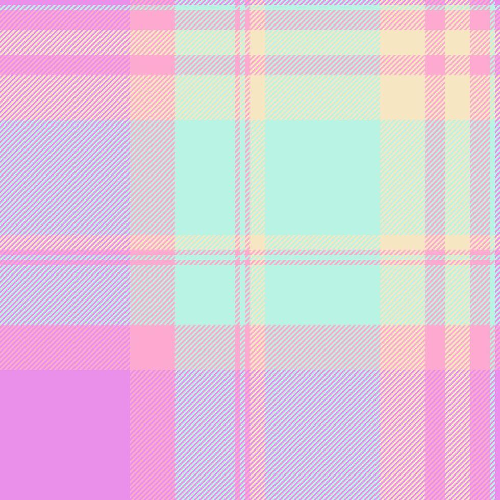 Elementary check plaid tartan, rough seamless background . Furniture textile pattern texture fabric in light and purple colors. vector
