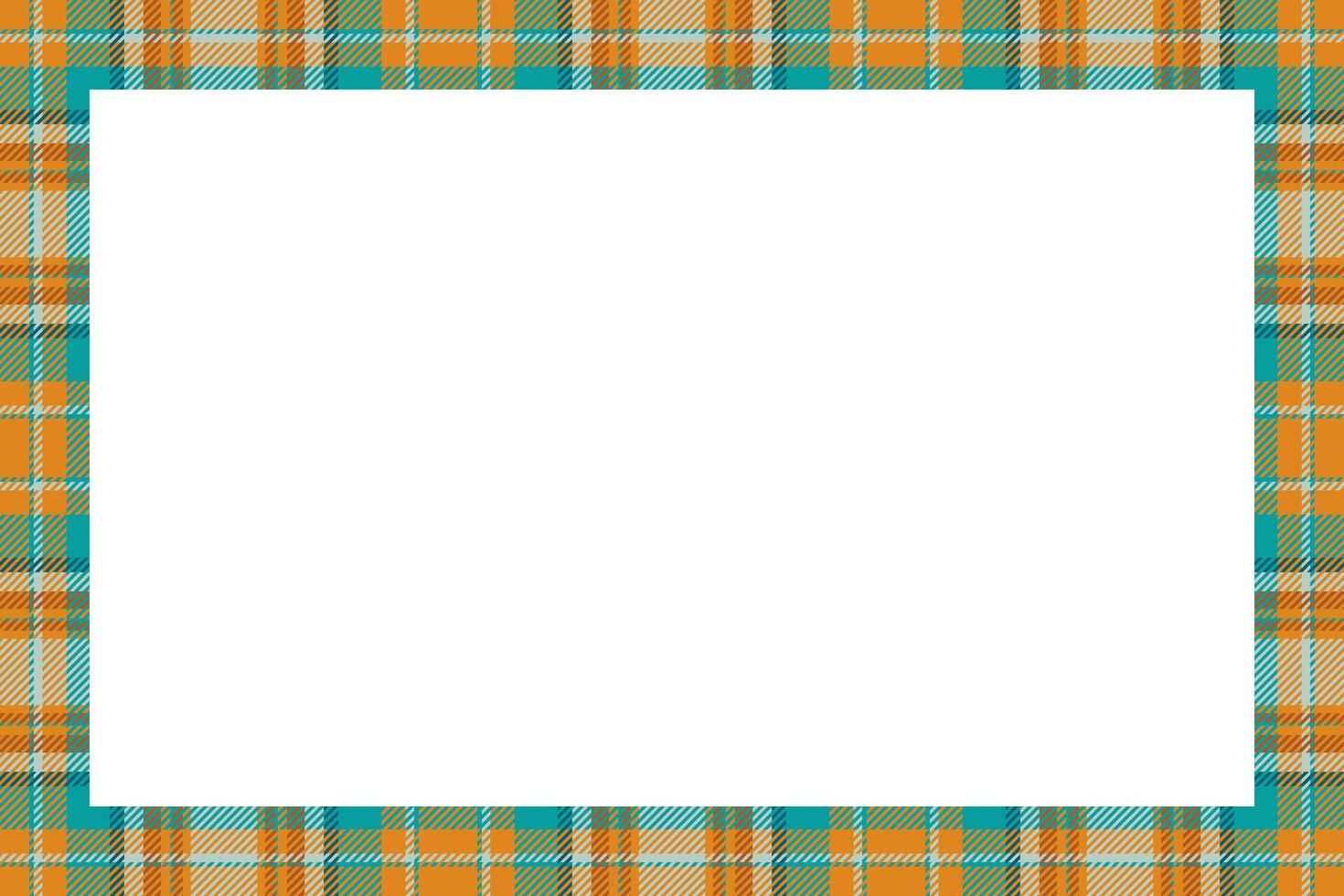 Vintage frame . Scottish border pattern retro style. Tartan plaid ornament. vector