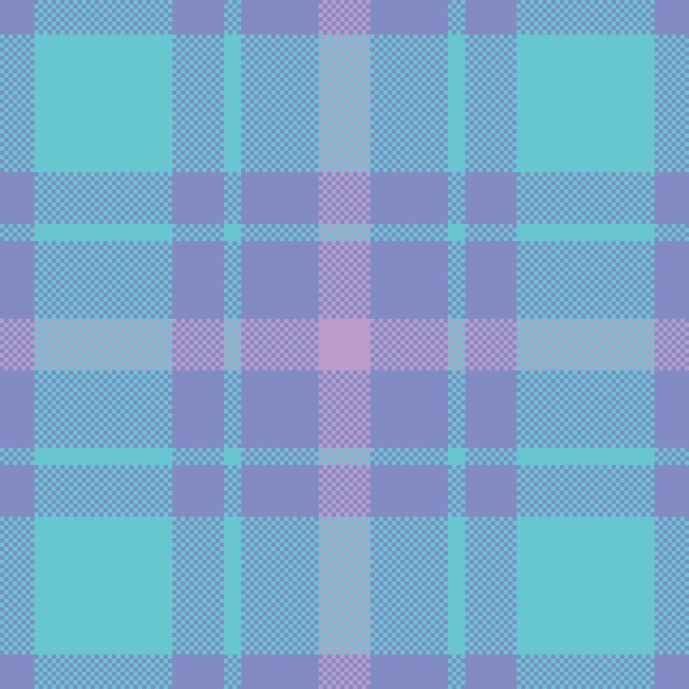 Pixel background design. Modern seamless pattern plaid. Square texture fabric. Tartan scottish textile. Beauty color madras ornament. vector