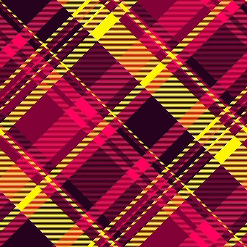 Plaid textile texture of tartan background check with a pattern seamless fabric. vector