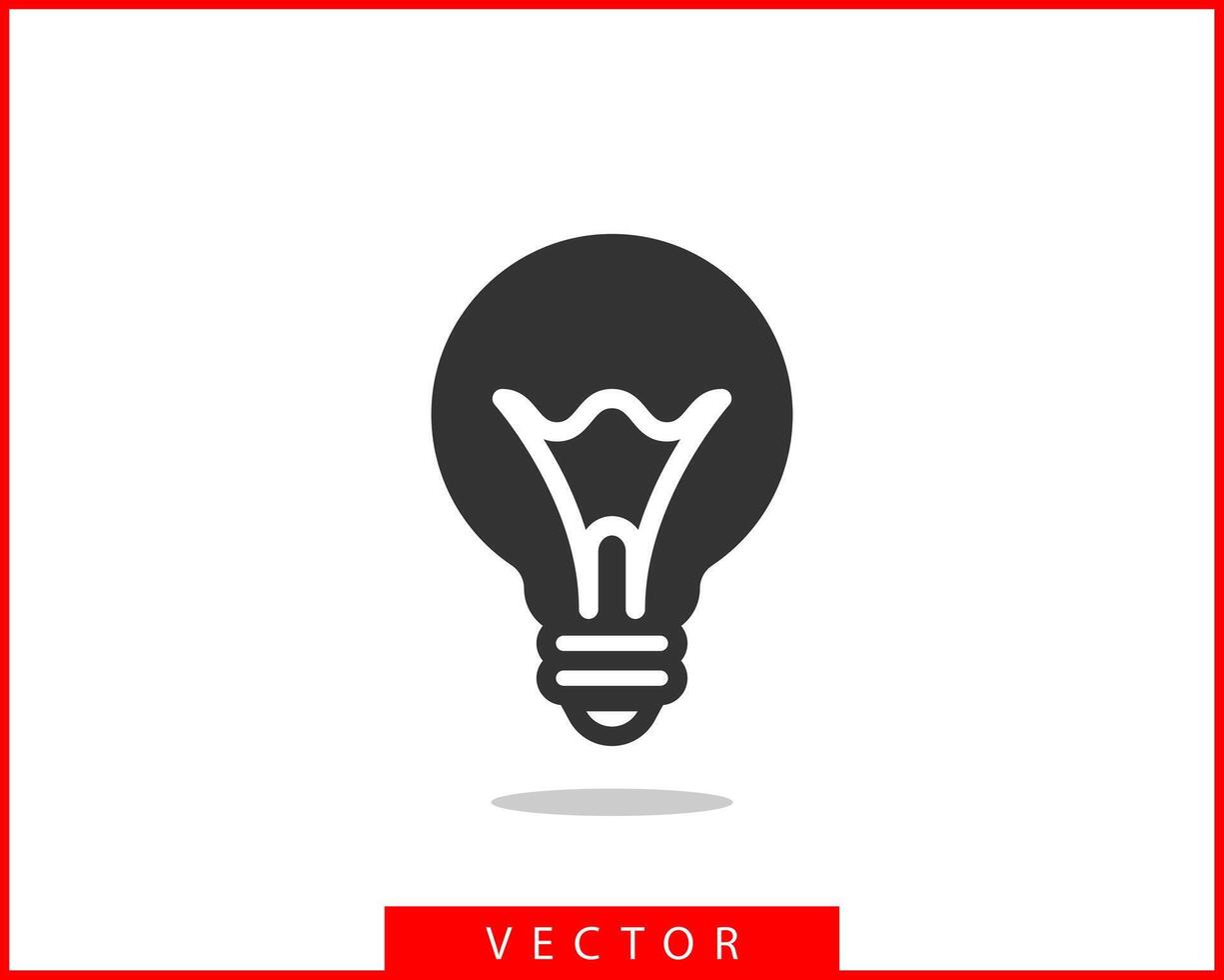 Light bulb icon . Llightbulb idea logo concept. Lamp electricity icons web design element. Led lights isolated silhouette. vector