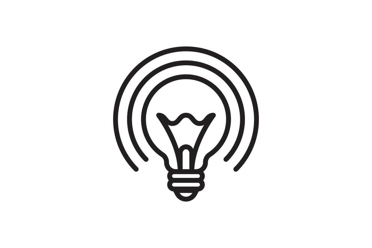 Idea symbol creative concept. Light bulb light icon. Power and energy sign. vector