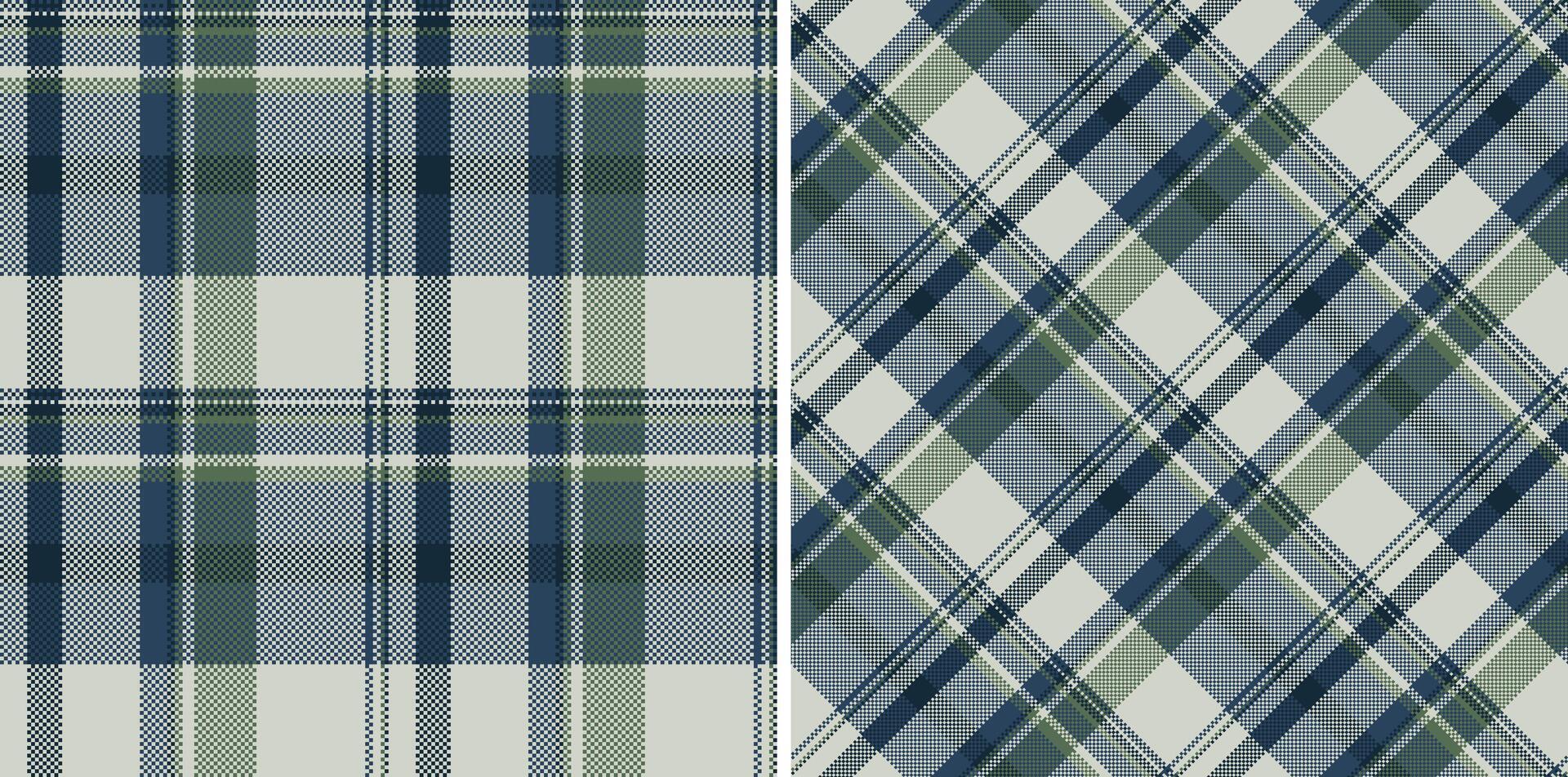 Fabric textile background of tartan seamless check with a pattern texture plaid. Set in dark colors. Style inspiration for women. vector