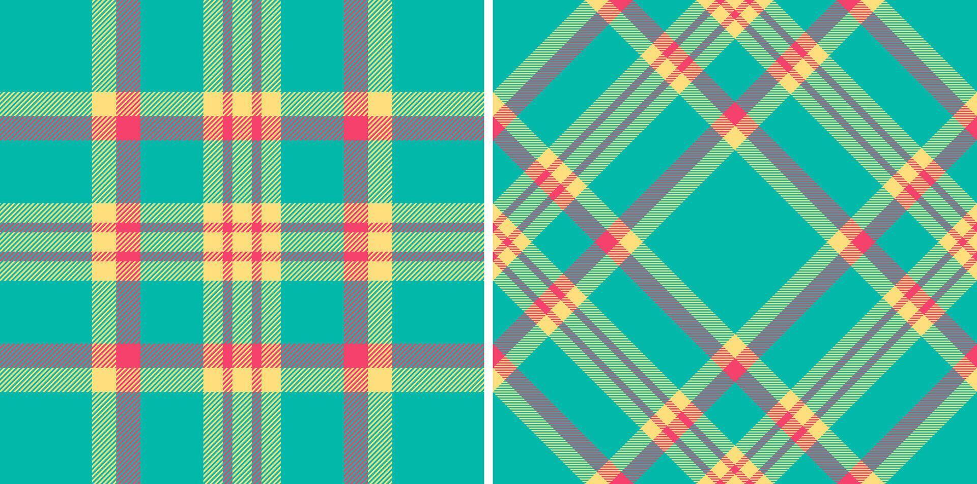 Fabric background of check plaid textile with a pattern seamless texture tartan. Set in rainbow colors. Invitation card design ideas. vector