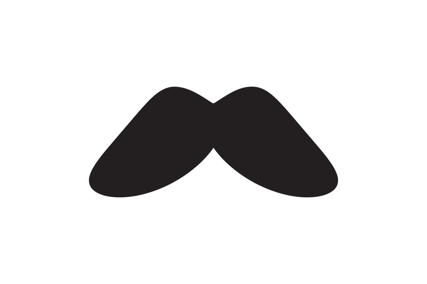 Moustache icon. Black retro style mustache. Shave barber vintage man face vector