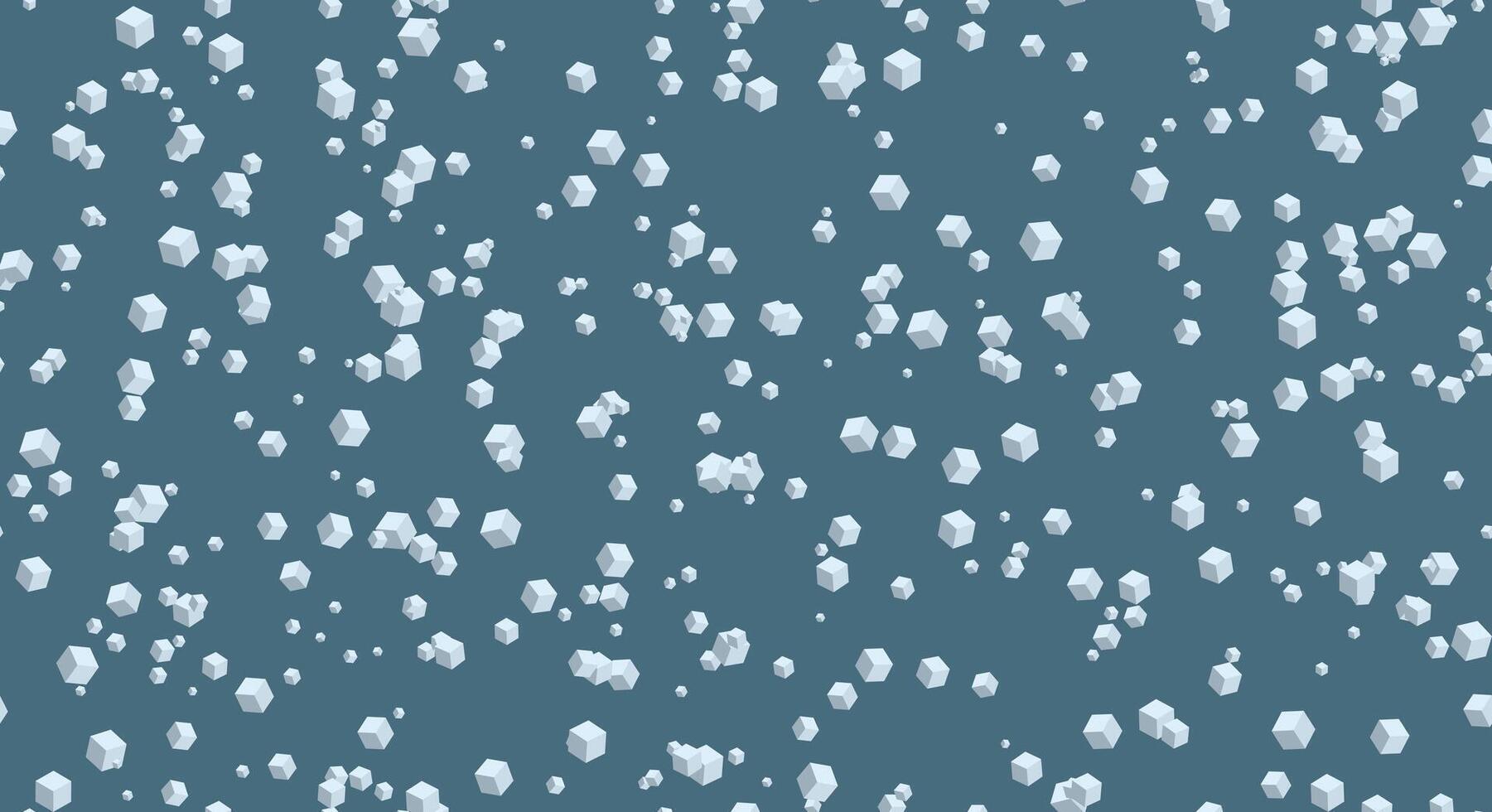 Background from cubes scattered in space. Seamless pattern. illustration. vector