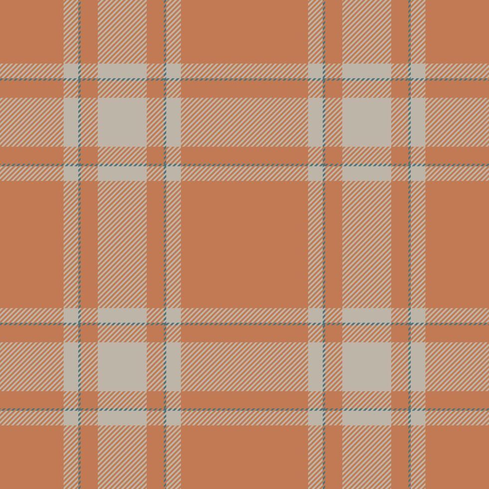 Plaid seamless pattern in orange. Check fabric texture. textile print. vector