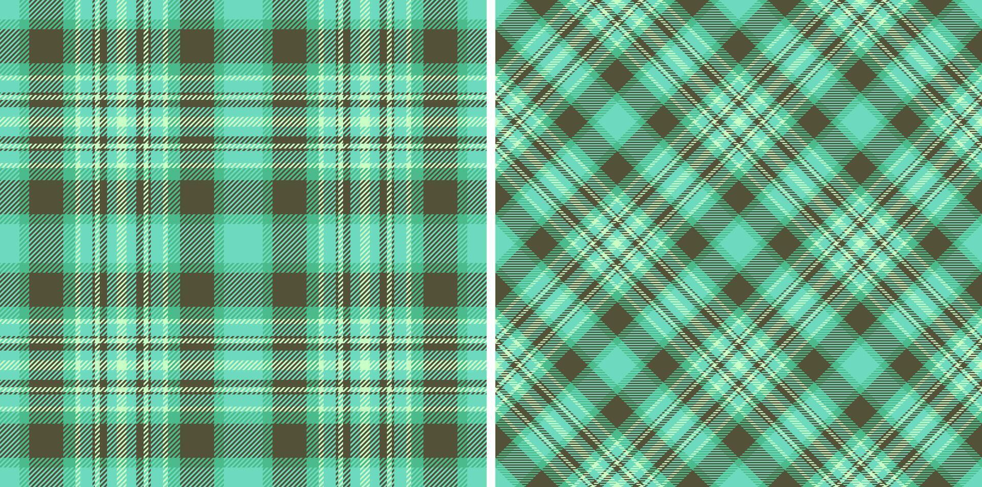 Seamless textile texture of fabric check plaid with a background pattern tartan. Set in earth colors. Fashion outfits for women. vector