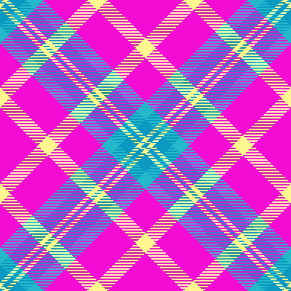 Order pattern textile, neat fabric tartan seamless. Fancy background texture check plaid in bright and cyan colors. vector