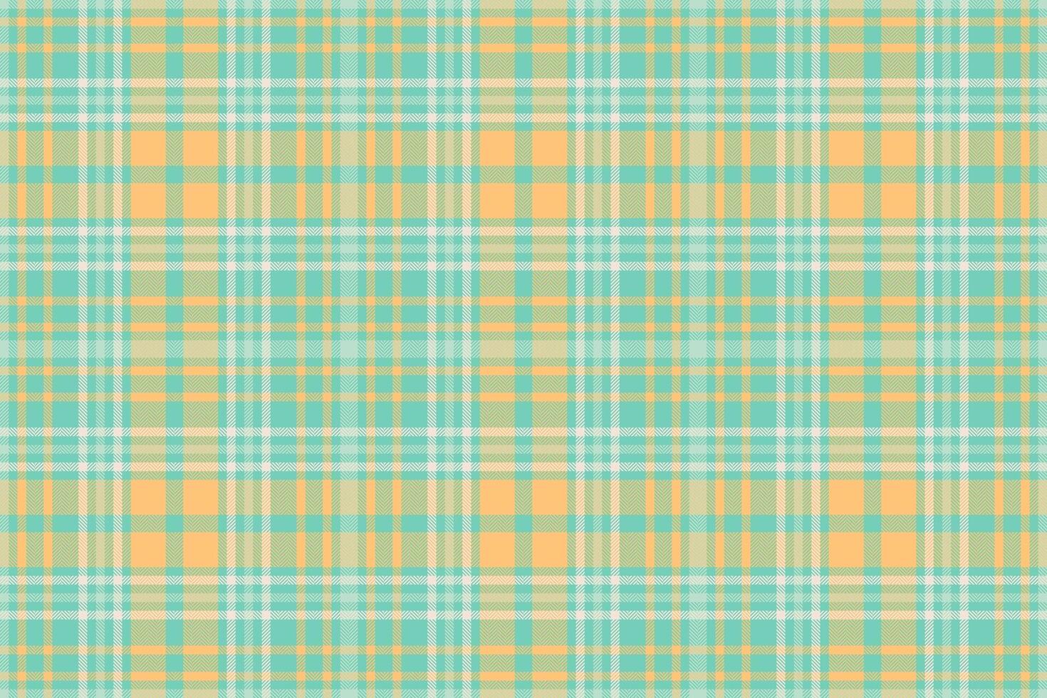 Domestic background check, subtle tartan seamless textile. Printout fabric plaid pattern texture in teal and orange colors. vector