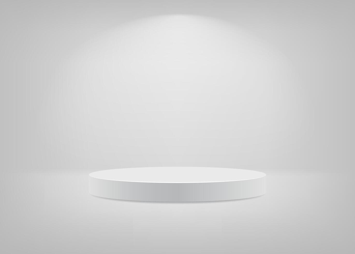 Empty stage. White background for presentation. illustration. vector