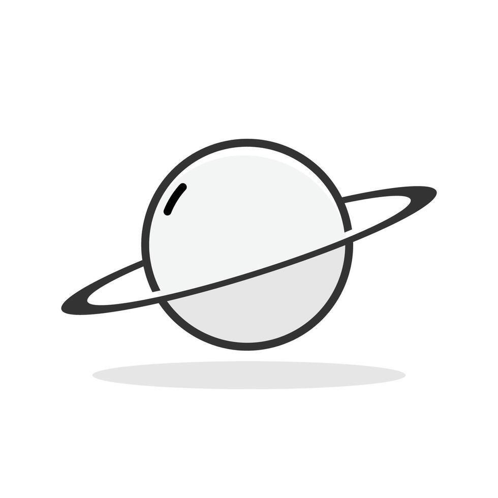 Saturn planet icon isolated illustration. vector