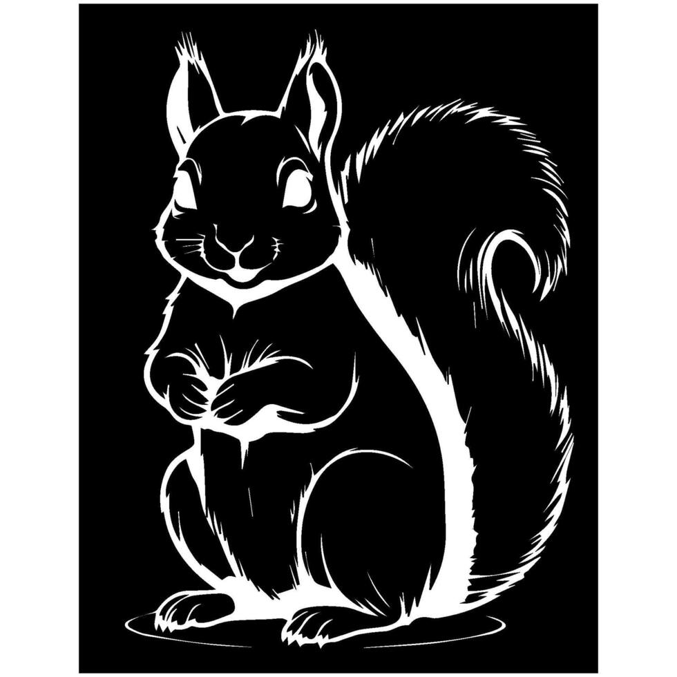 squirrel animal icon vectors illustration symbol design
