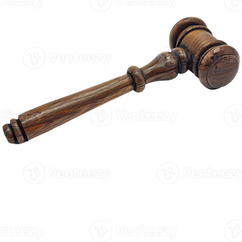 wooden gavel on transparent background png