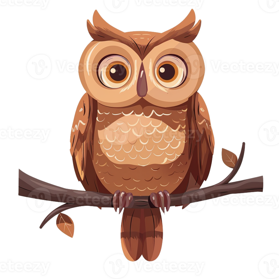 Owl sit on branch png
