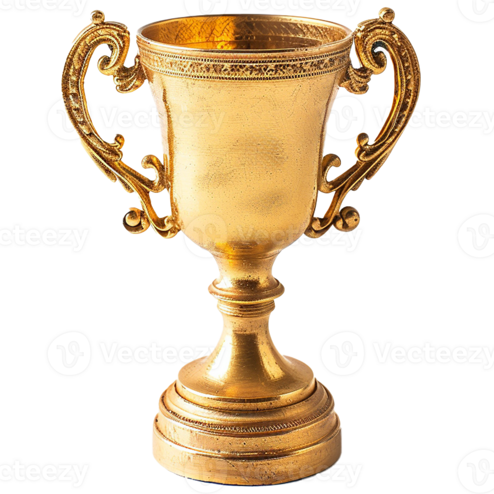 Gold trophy cup png