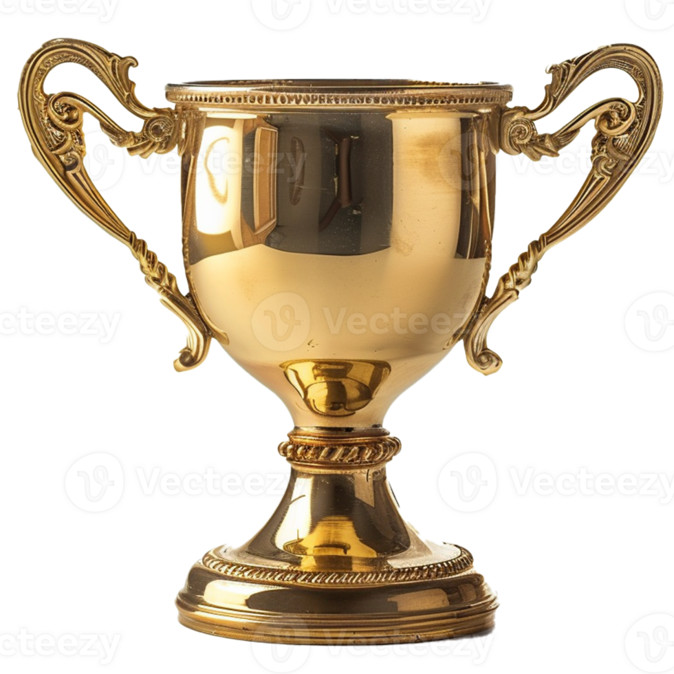 Gold trophy cup png
