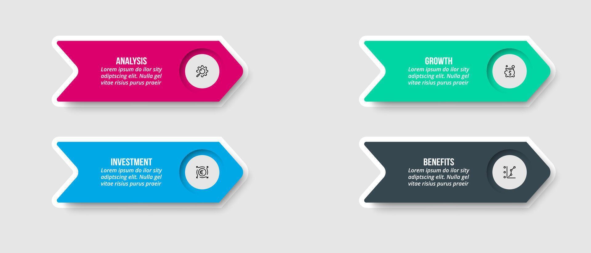 Infographic template business concept with workflow. vector
