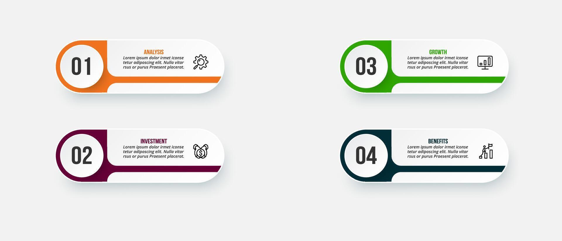 Infographic template business concept with workflow. vector