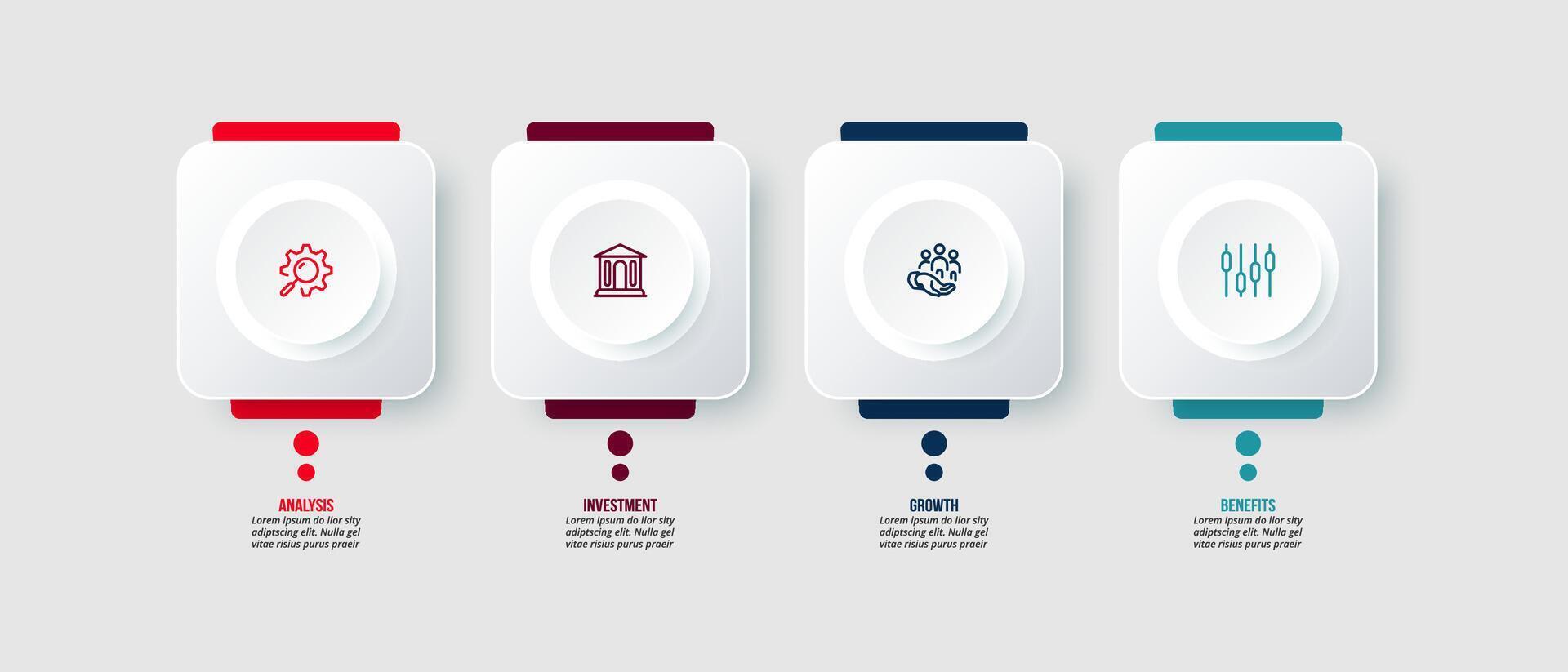 Business concept infographic template with option. vector