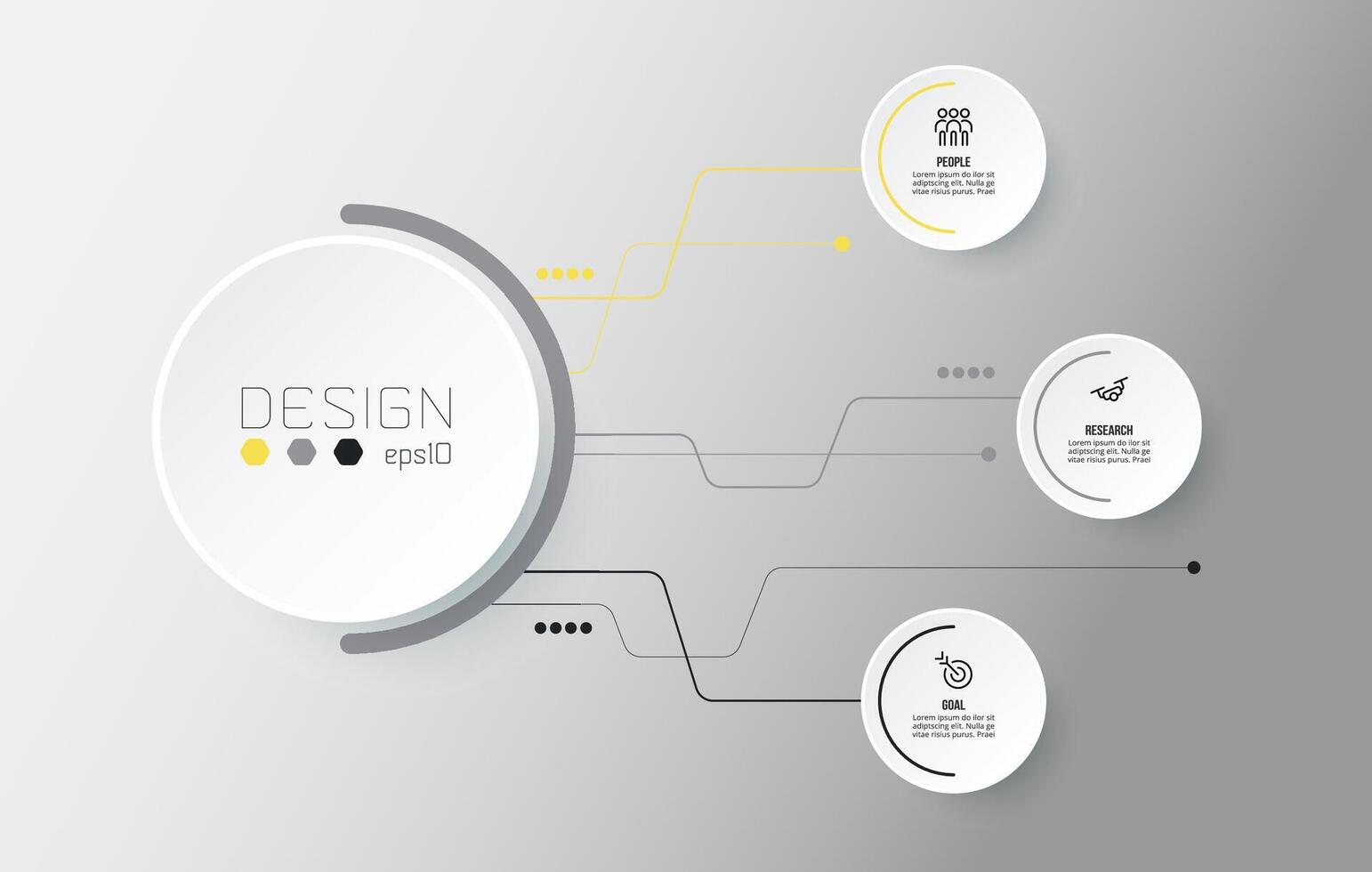 Infographic template business concept with diagram. vector