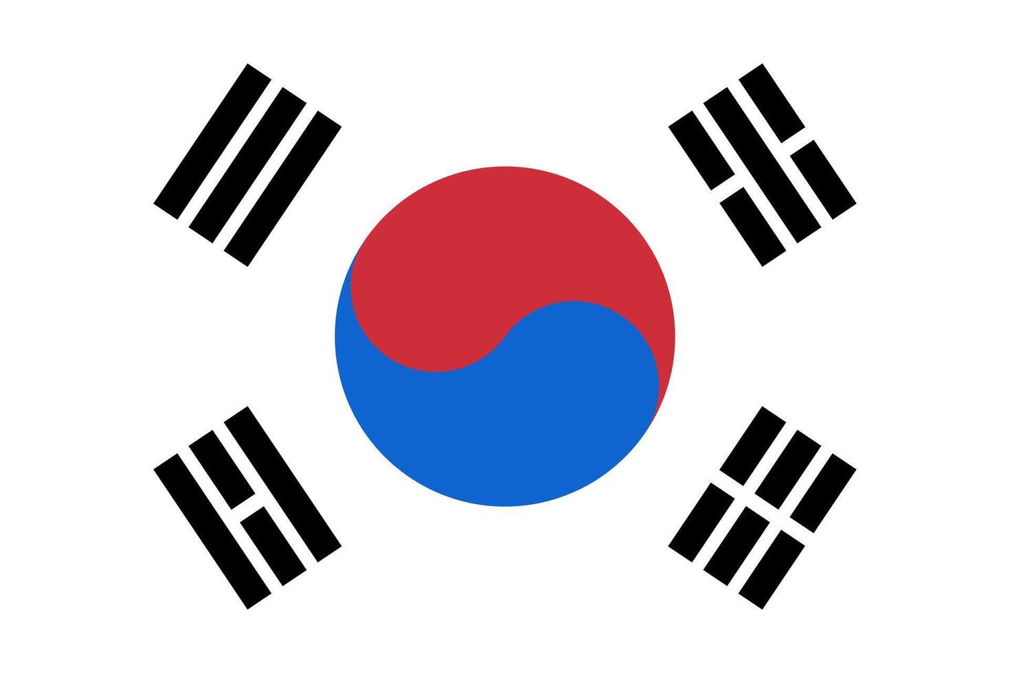Flag of South Korea. illustration vector
