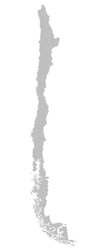 Chile map with dotted pattern illustration vector