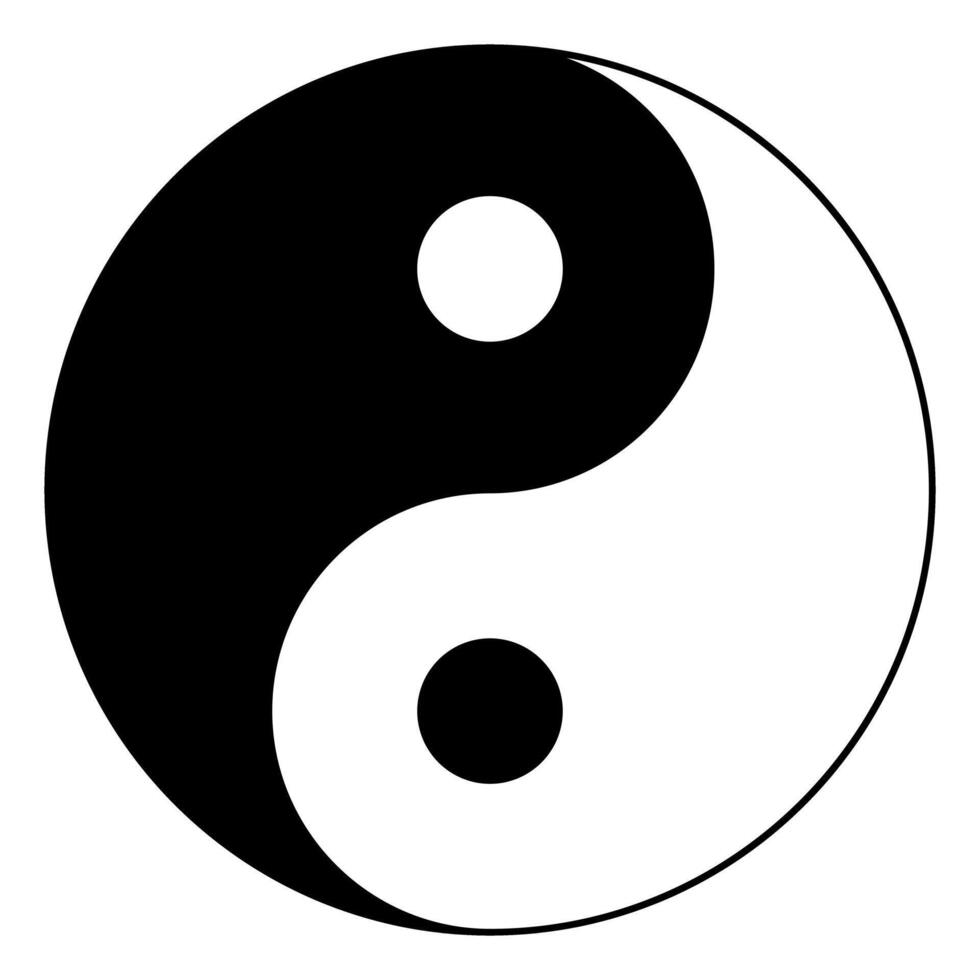 Yin Yang icon symbol. illustration vector