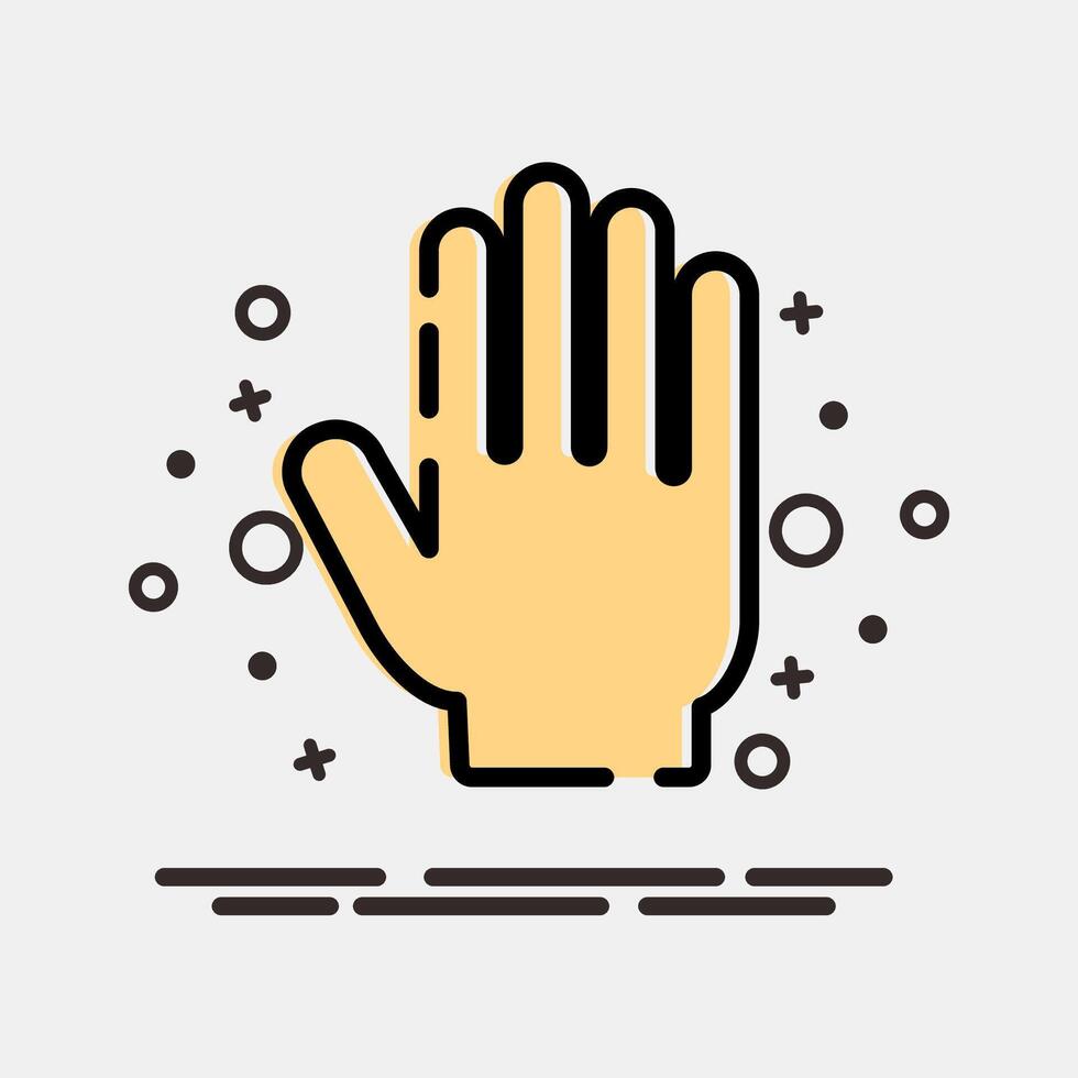 Icon hands up. USA general election elements. Icons in MBE style. Good for prints, posters, infographics, etc. vector