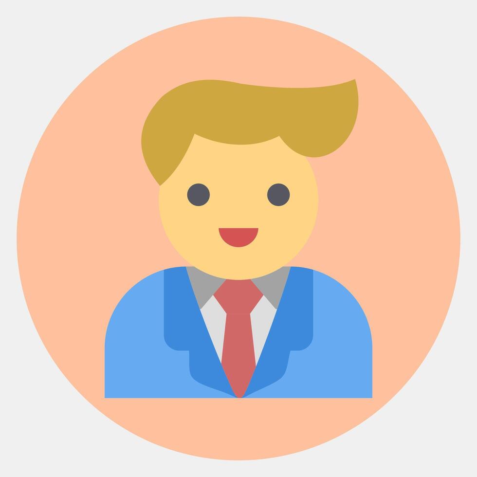 Icon president. USA general election elements. Icons in color mate style. Good for prints, posters, infographics, etc. vector