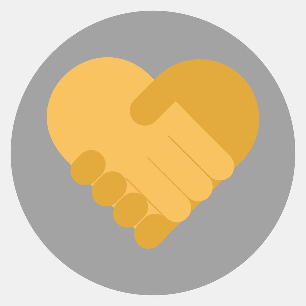 Icon hand shake. USA general election elements. Icons in color mate style. Good for prints, posters, infographics, etc. vector