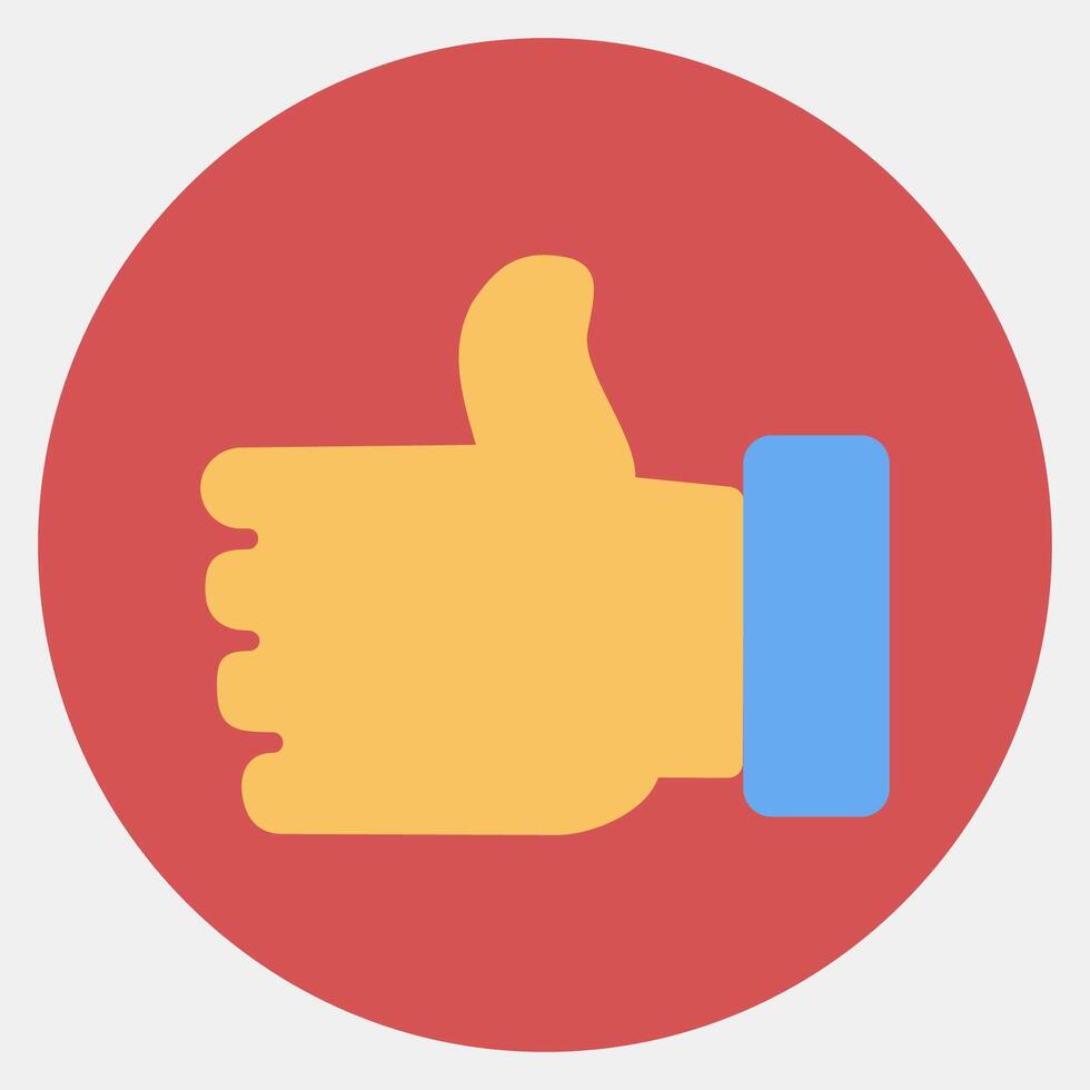 Icon thumbs up. USA general election elements. Icons in color mate style. Good for prints, posters, infographics, etc. vector