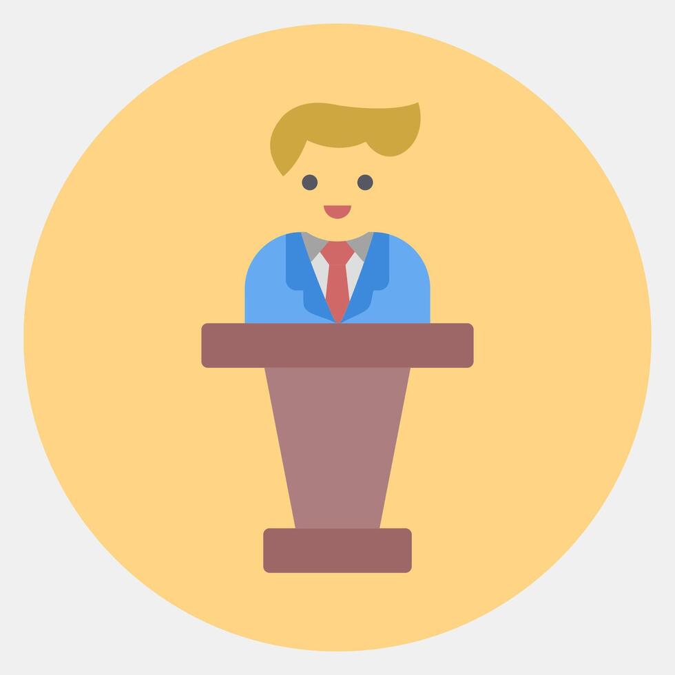 Icon speech. USA general election elements. Icons in color mate style. Good for prints, posters, infographics, etc. vector