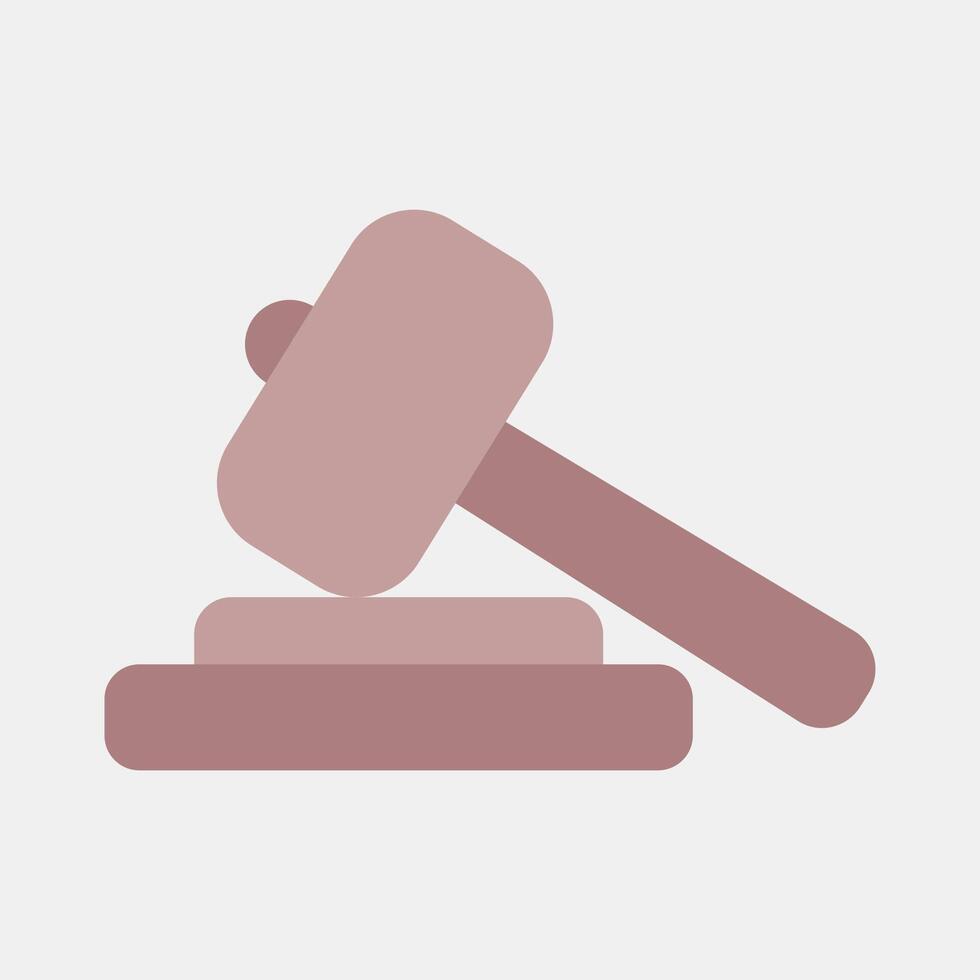 Icon court gavel. USA general election elements. Icons in flat style. Good for prints, posters, infographics, etc. vector