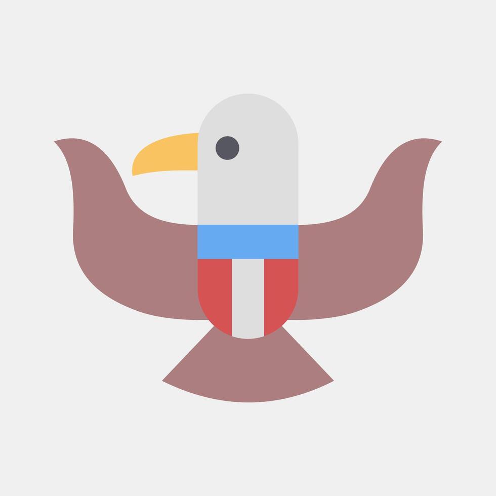 Icon eagle symbol. USA general election elements. Icons in flat style. Good for prints, posters, infographics, etc. vector
