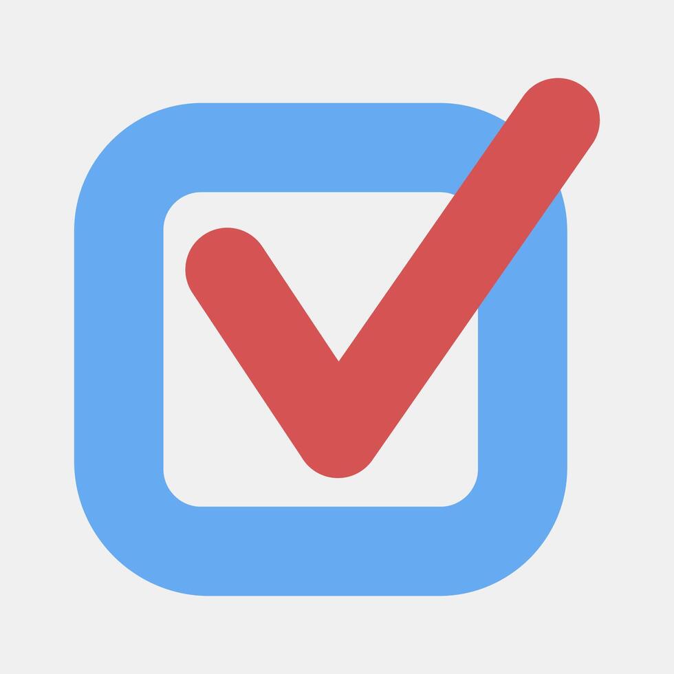Icon check mark. USA general election elements. Icons in flat style. Good for prints, posters, infographics, etc. vector