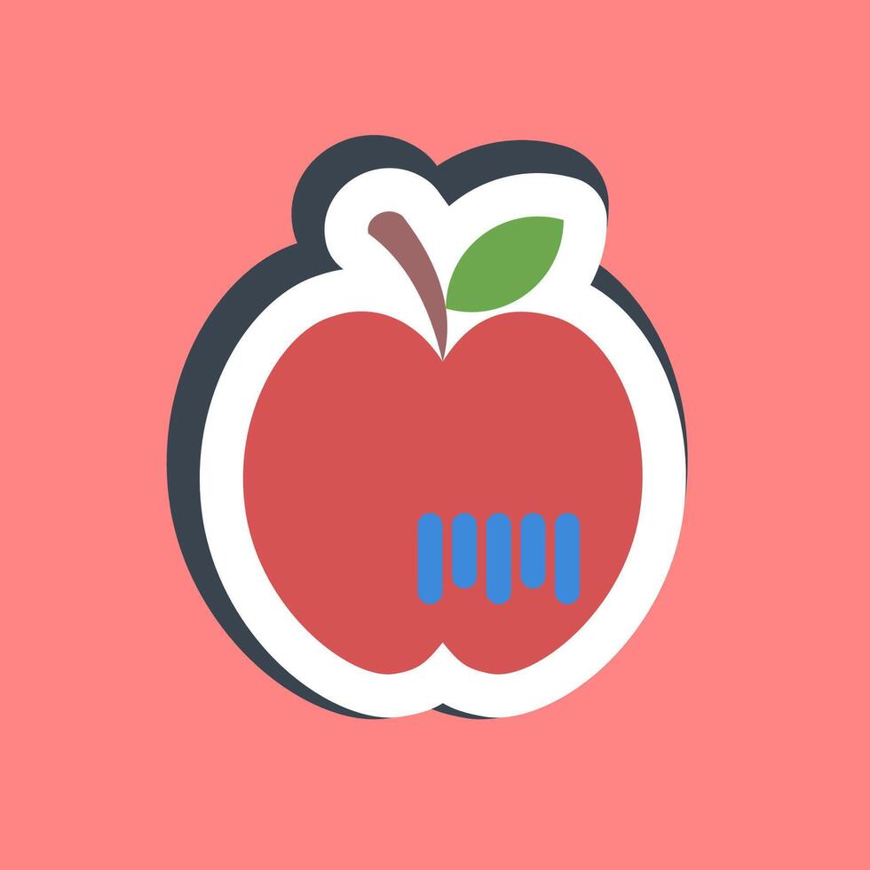 Sticker fruit barcode. Barcode and qr code elements. Good for prints, posters, logo, advertisement,infographics, etc. vector